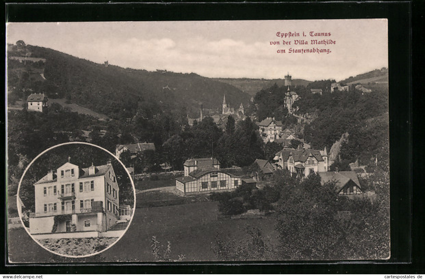 AK Eppstein I. Taunus, Teilansicht Vom Hotel Villa Mathilde Am Staufenabhang Gesehen  - Taunus