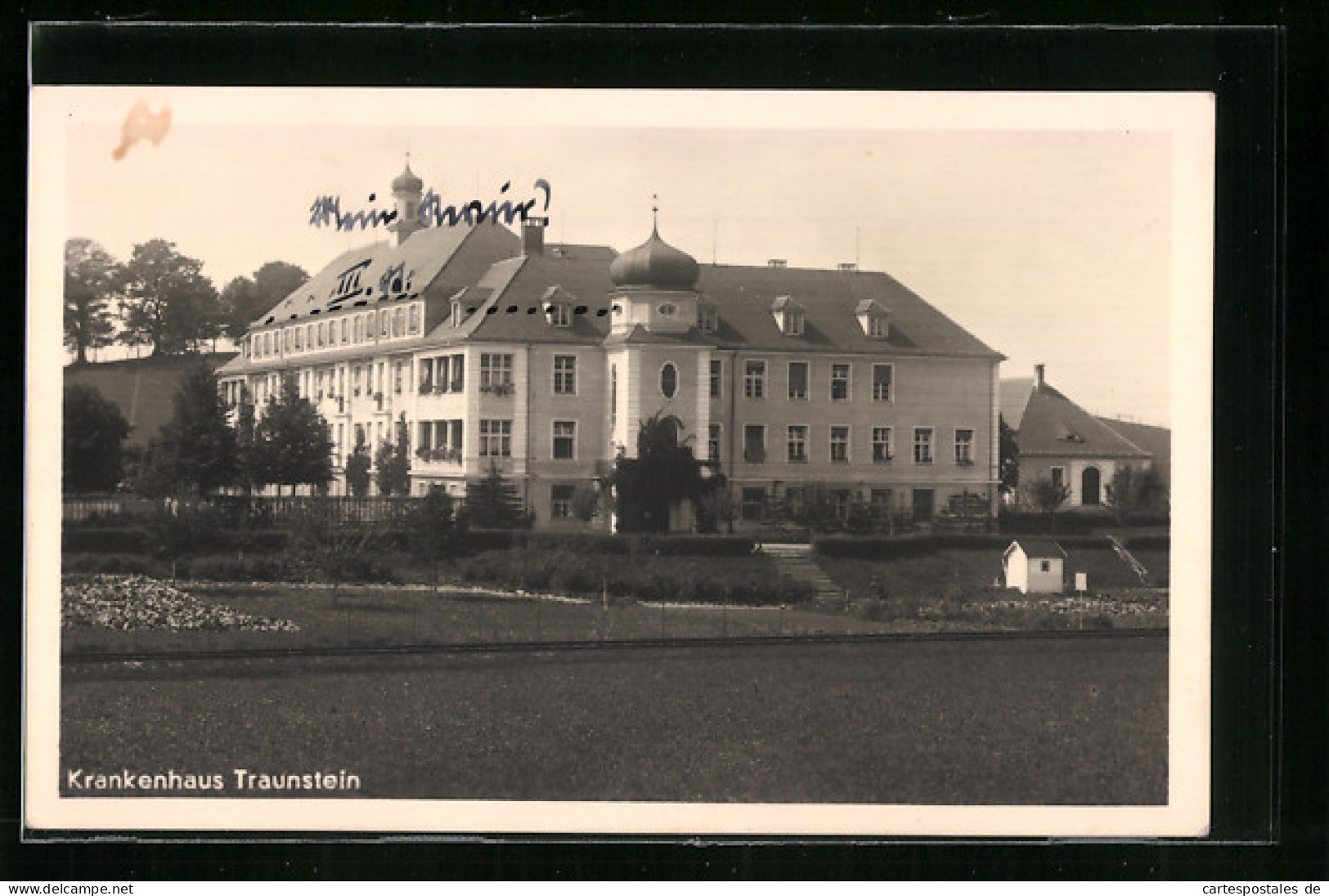 AK Traunstein, Städt. Krankenhaus Aus Der Ferne  - Traunstein