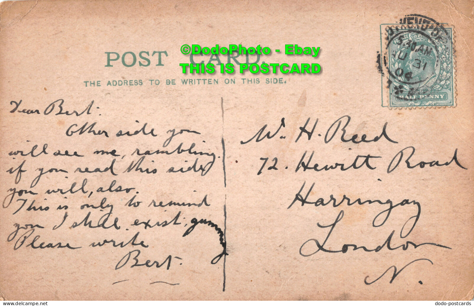 R452314 Seresi. Postcard. 1904 - Monde