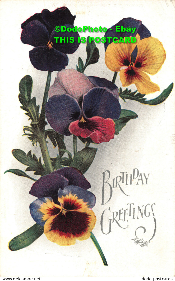 R452441 Birthday Greeting. Flowers. W. E. Mack - Monde