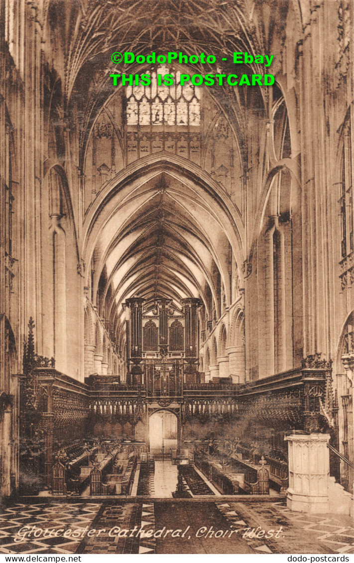 R452472 Gloucester Cathedral. Choir West. F. Frith. No. 1449. B - Wereld