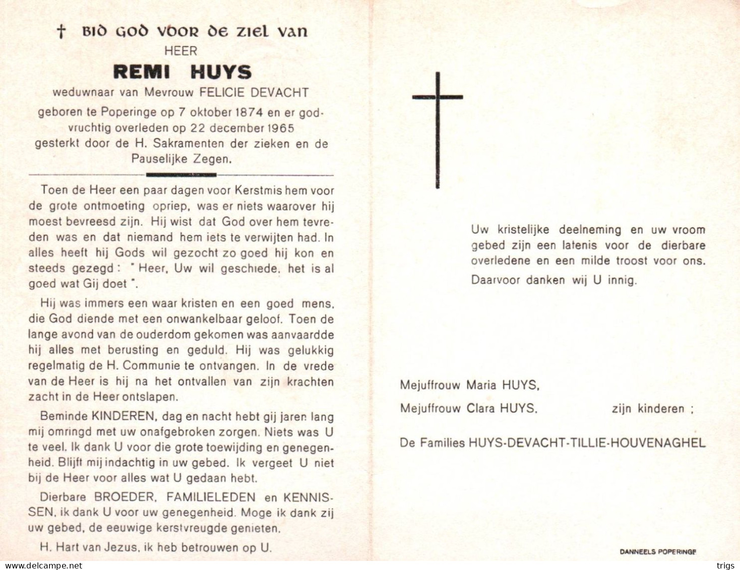 Remi Huys (1874-1965) - Images Religieuses