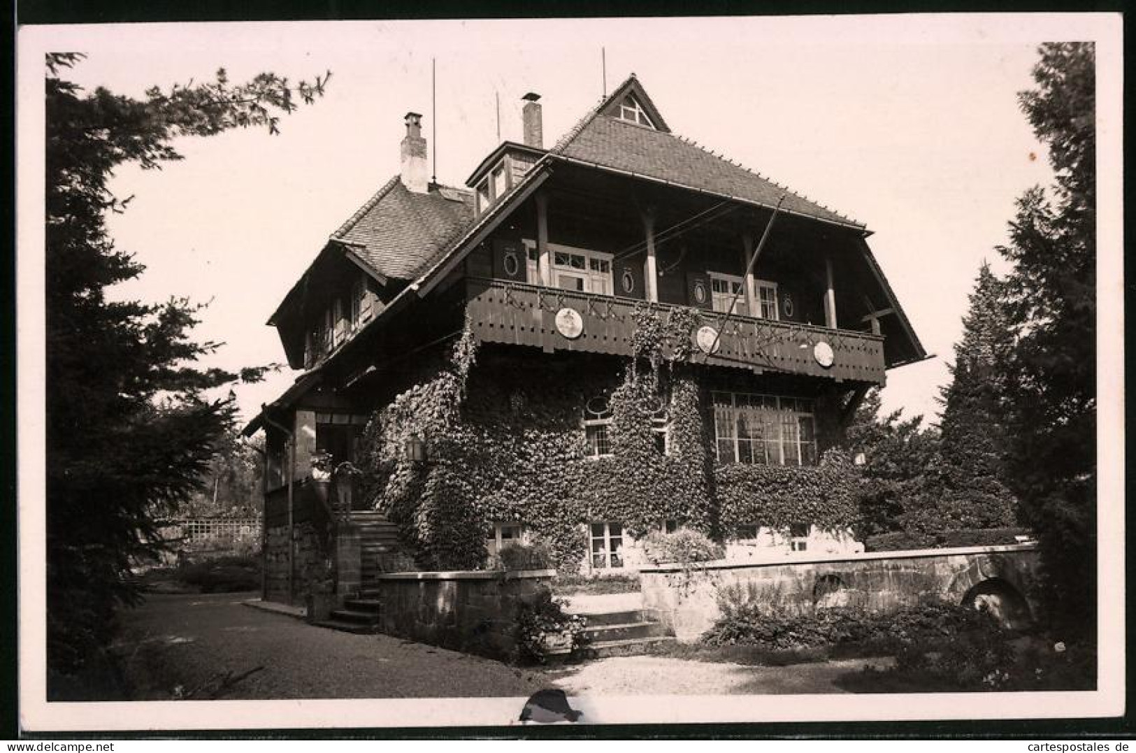 Fotografie Brück & Sohn Meissen, Ansicht Grillenburg, Partie Am Erholungsheim Der Hugo-Göpfert-Stiftung  - Lieux