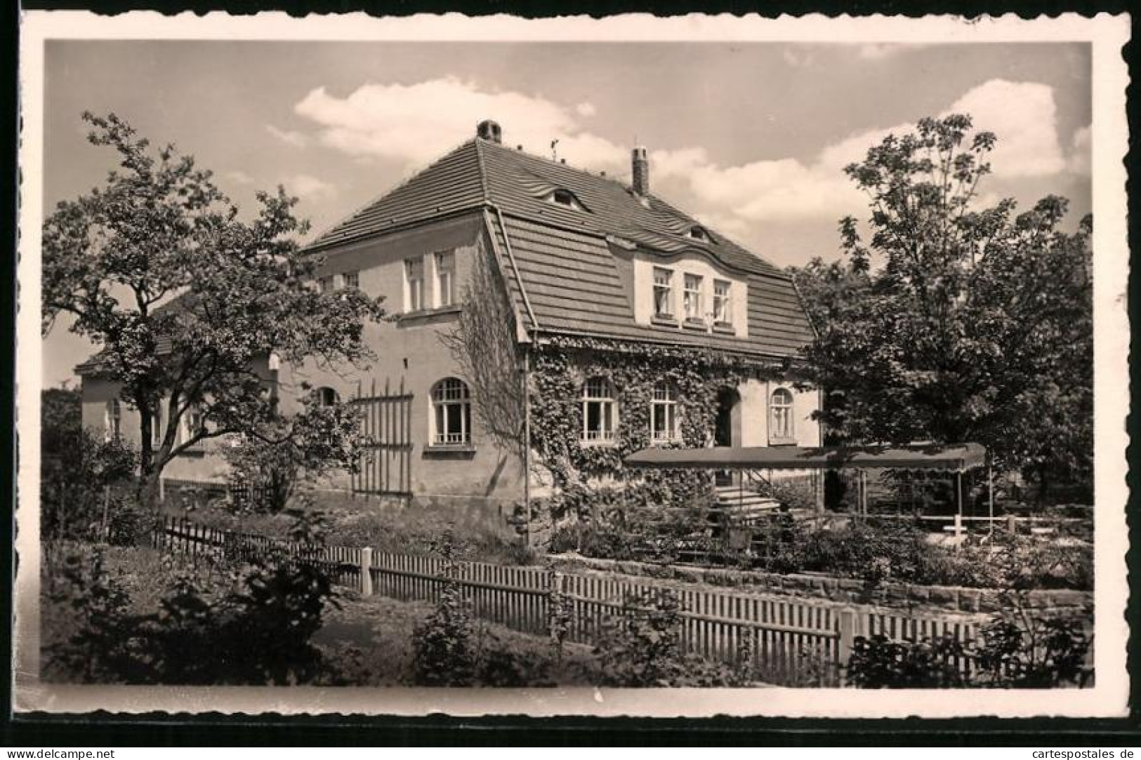 Fotografie Brück & Sohn Meissen, Ansicht Herrndorf, Partie Am Gasthof Hasse  - Orte