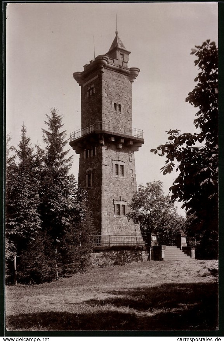 Fotografie Brück & Sohn Meissen, Ansicht Berggiesshübel, Partie Am Bismarckturm Auf Der Panoramahöhe  - Places