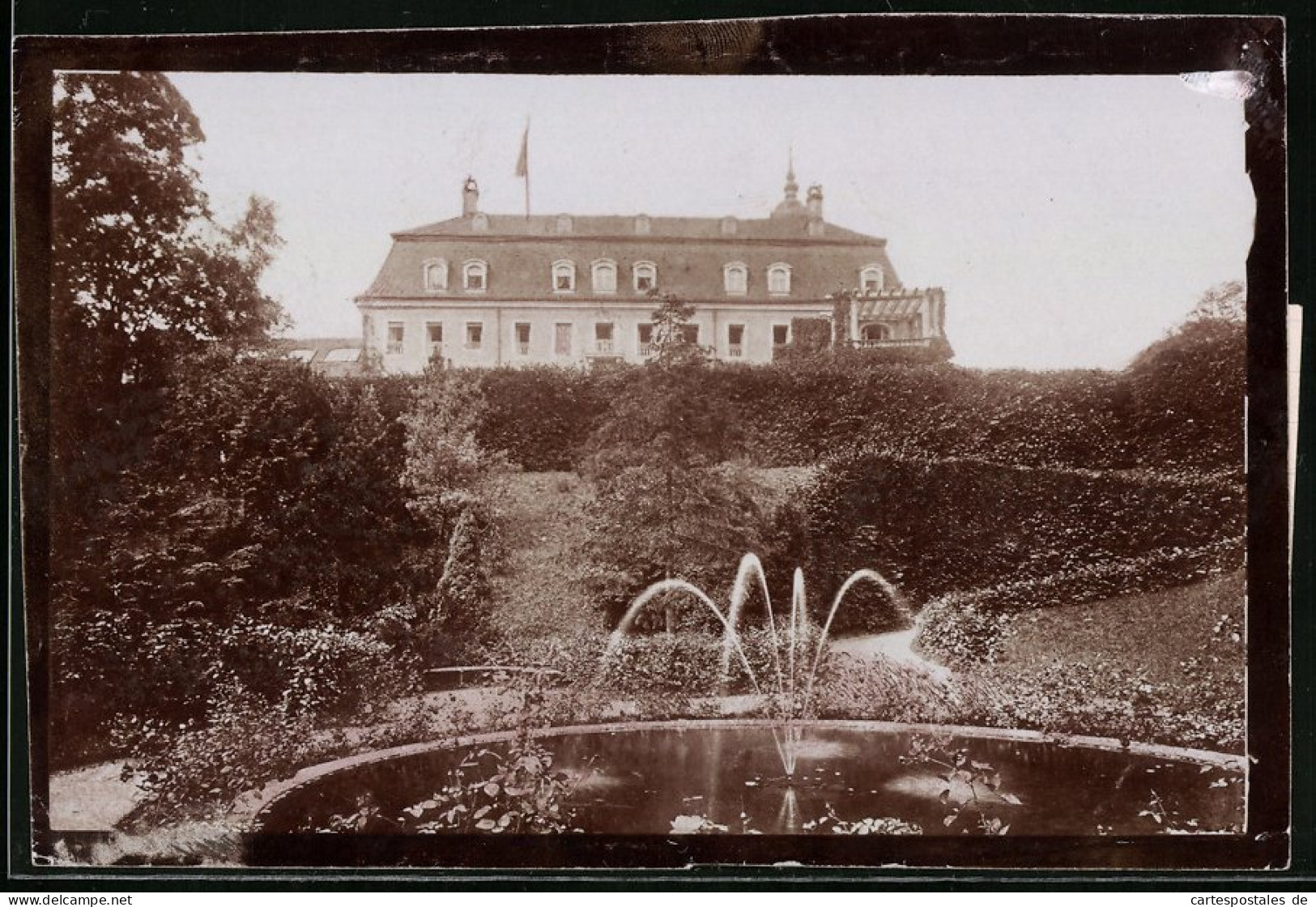 Fotografie Brück & Sohn Meissen, Ansicht Lichtenwalde, Blick über Die Fontaine Zum Schloss  - Lieux