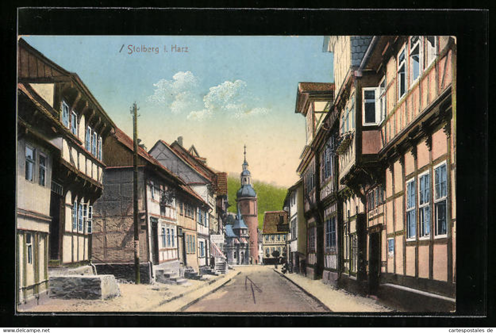 AK Stolberg I. H., Blick In Die Rittergasse  - Stolberg (Harz)