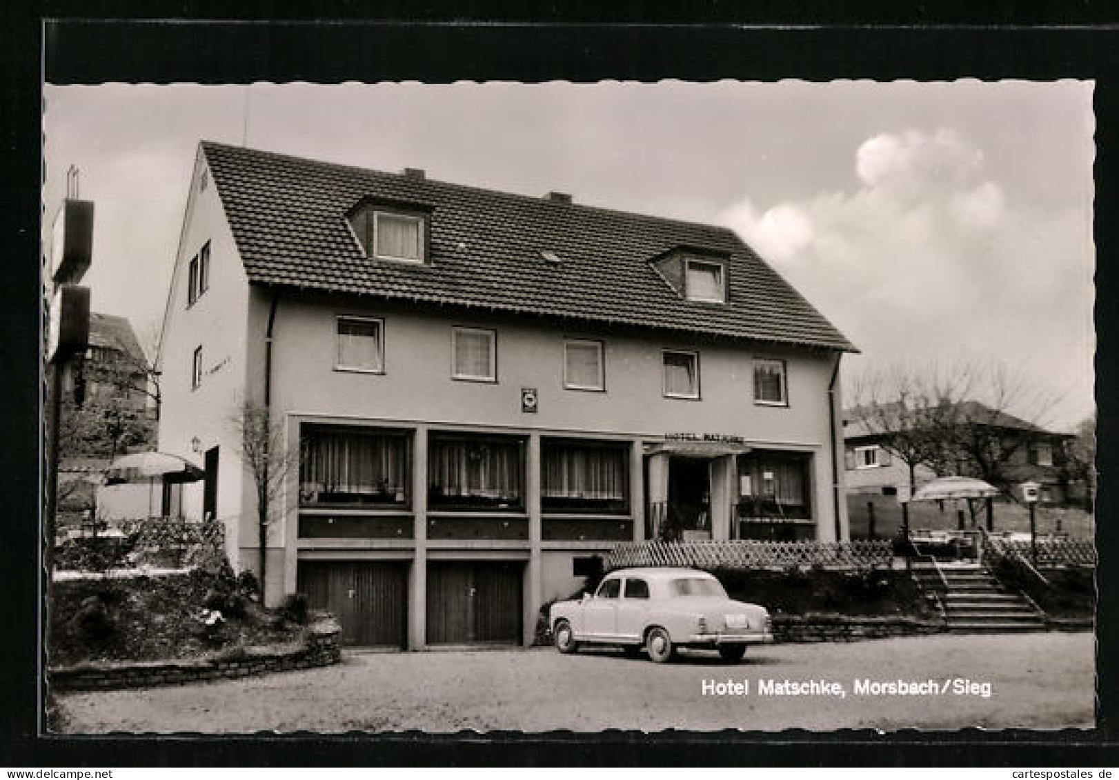 AK Morsbach /Sieg, Hotel Matschke, Automobil  - Other & Unclassified