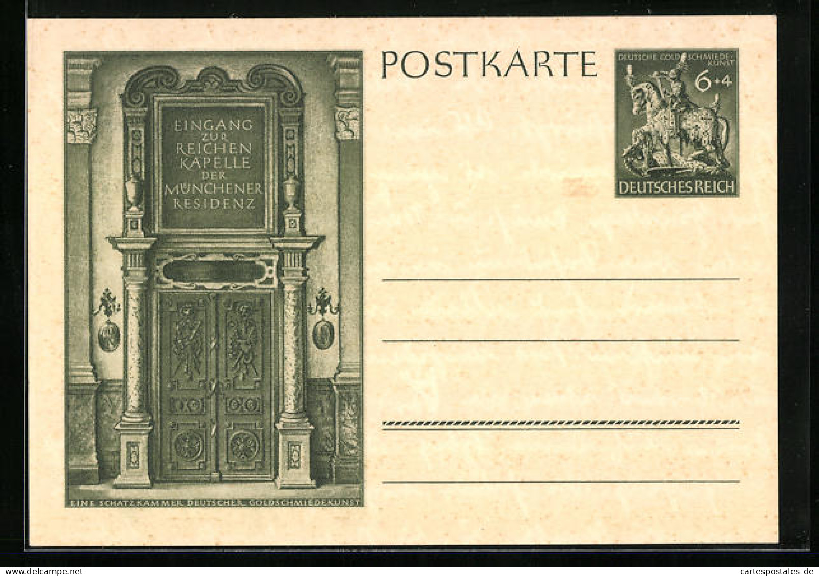 AK München, Eingang Zur Reichenkapelle Der Münchner Residenz, Ganzsache  - Postkarten