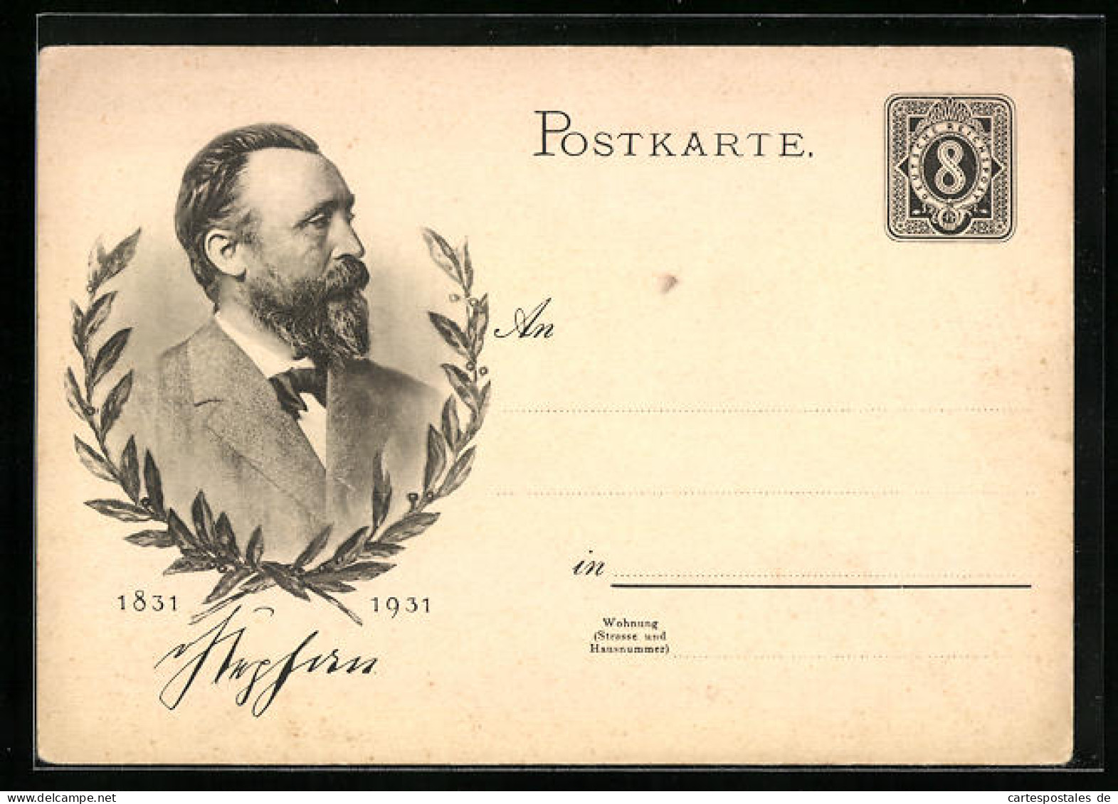 AK Porträt H. Von Stephan, Ganzsache  - Briefkaarten