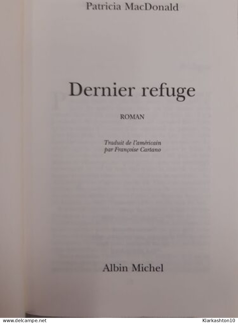 Dernier Refuge - Andere & Zonder Classificatie