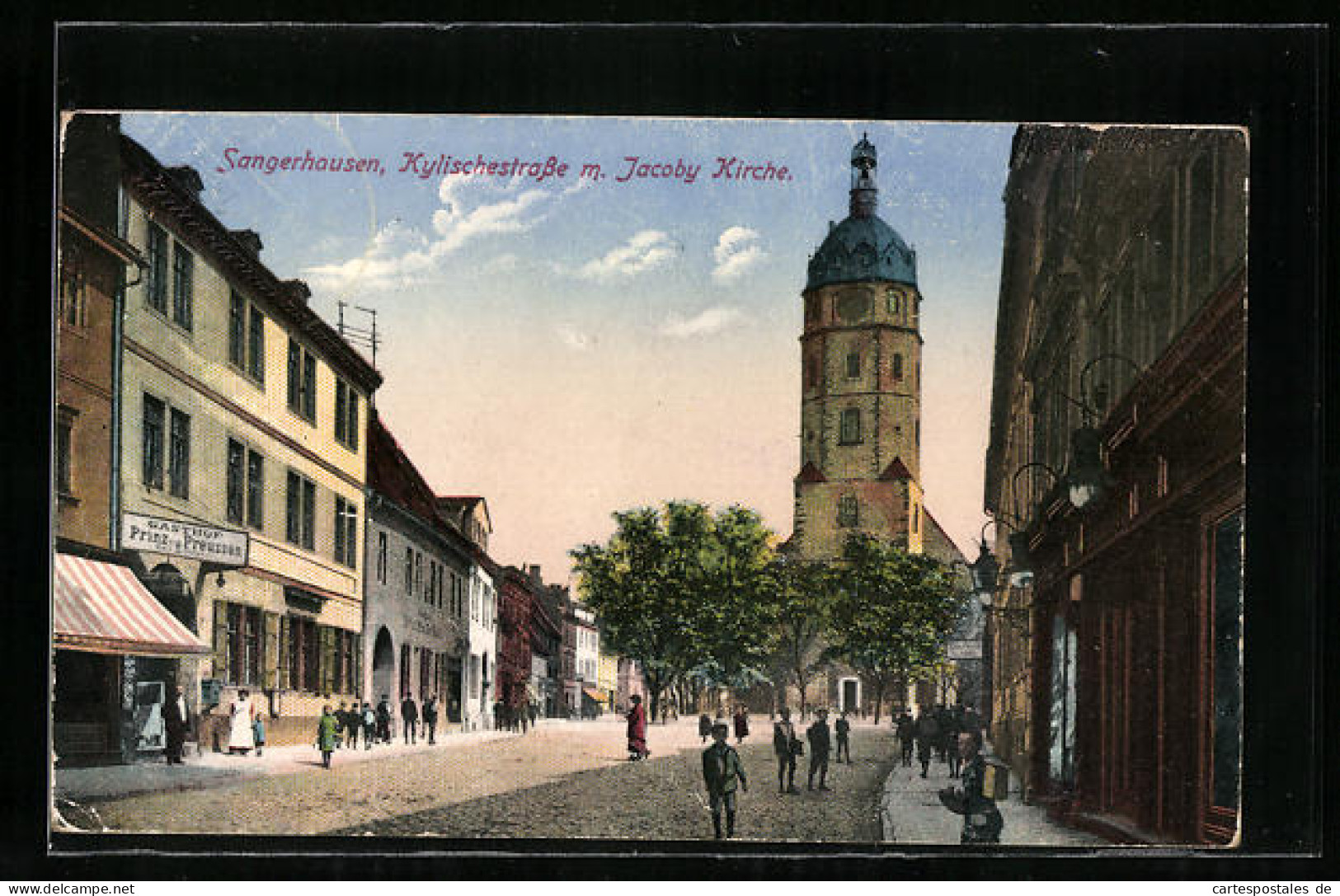 AK Sangerhausen, Kylischestrasse Mit Jacoby Kirche  - Sangerhausen