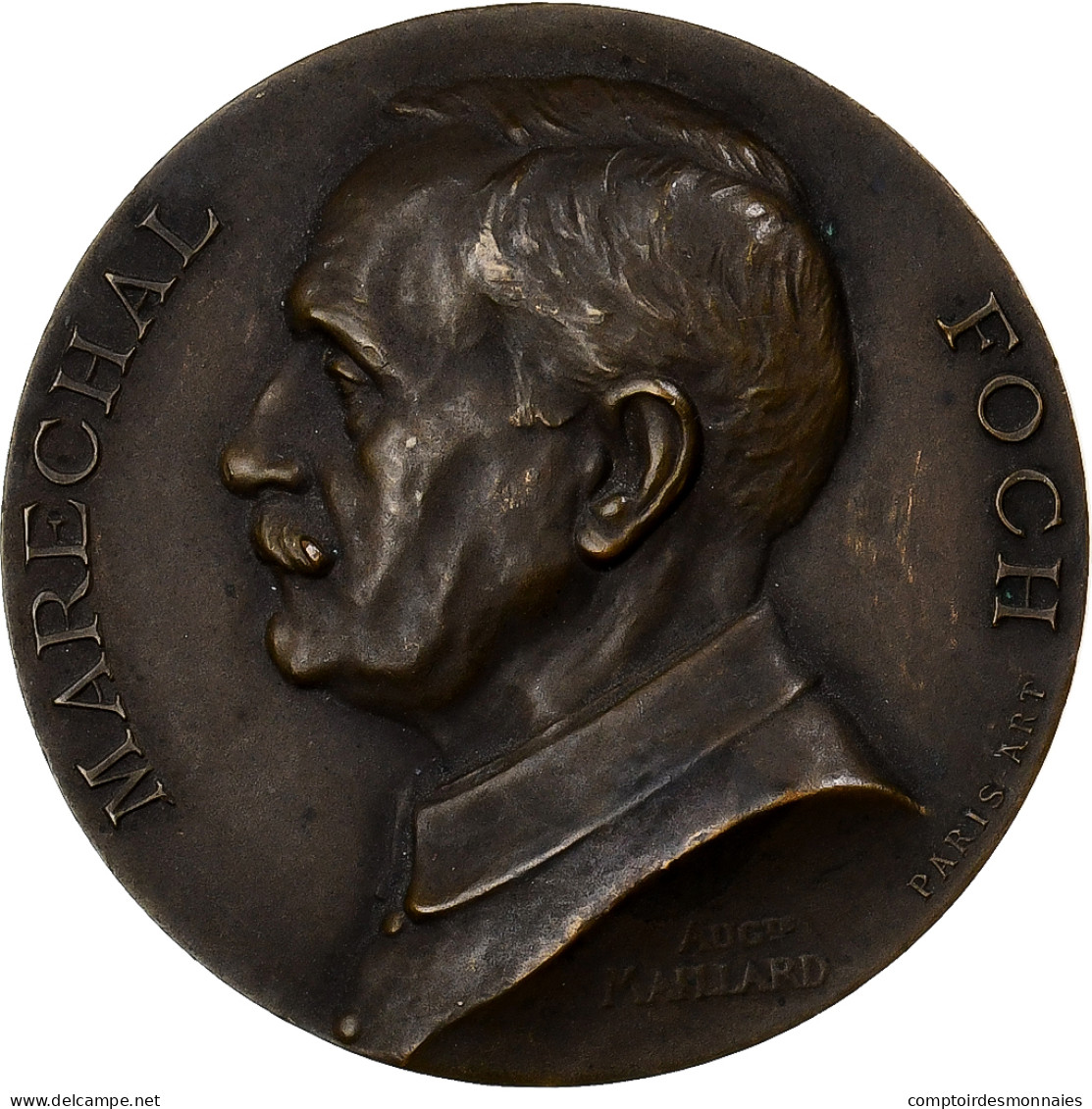 France, Médaille, Maréchal Foch, Commandant Des Armées, 1918, Bronze - Sonstige & Ohne Zuordnung