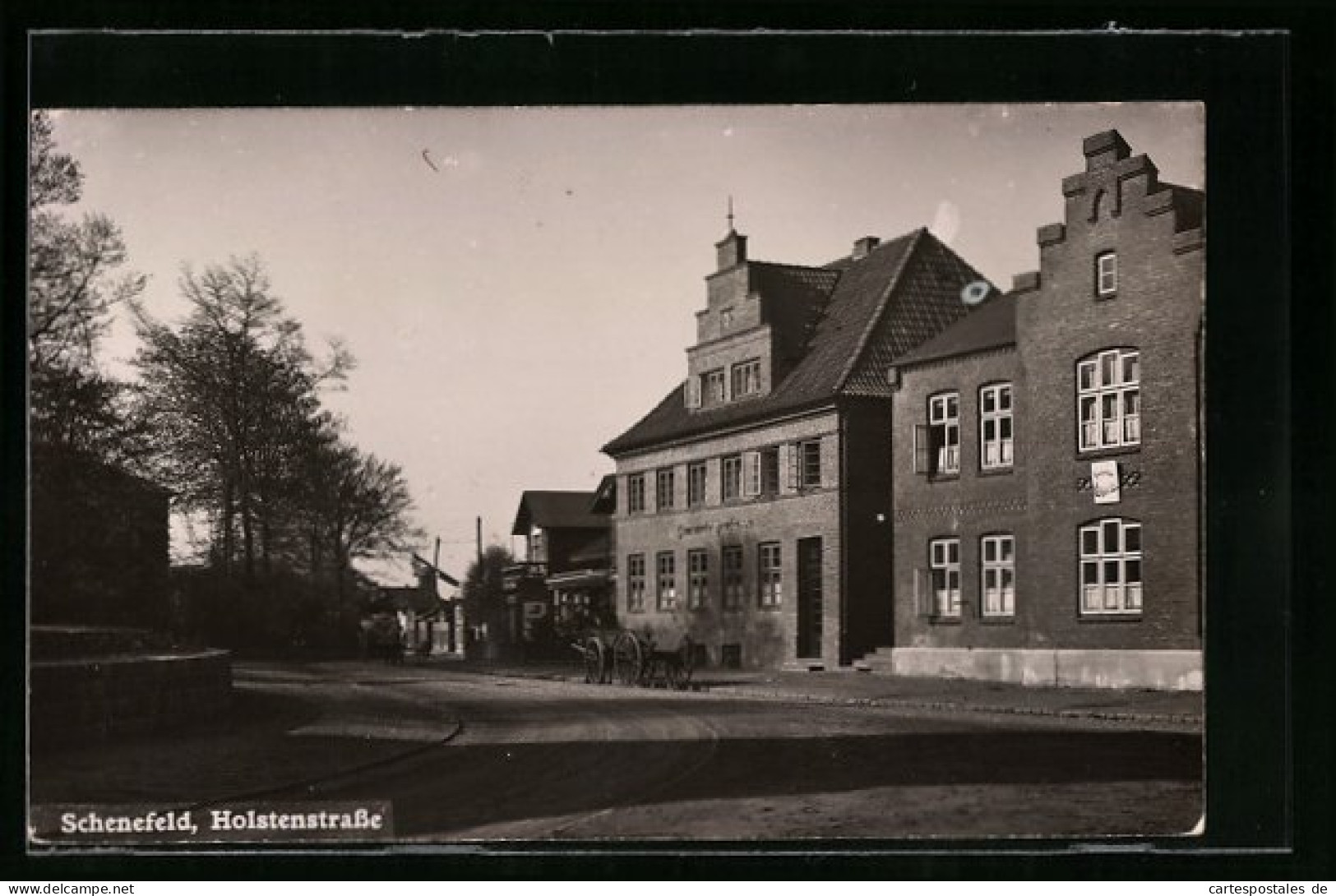 AK Schenefeld, Holstenstrasse Mit Gemeinde-Sparkasse Und Windmühle  - Other & Unclassified