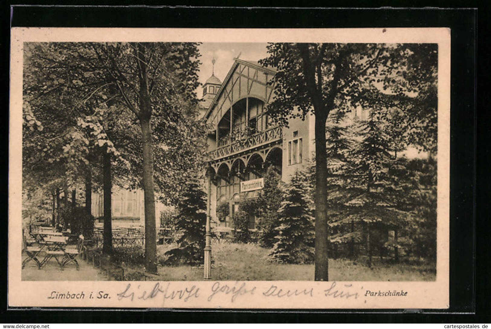 AK Limbach I. Sa., Gasthaus Parkschänke Mit Aussenbereich  - Sonstige & Ohne Zuordnung