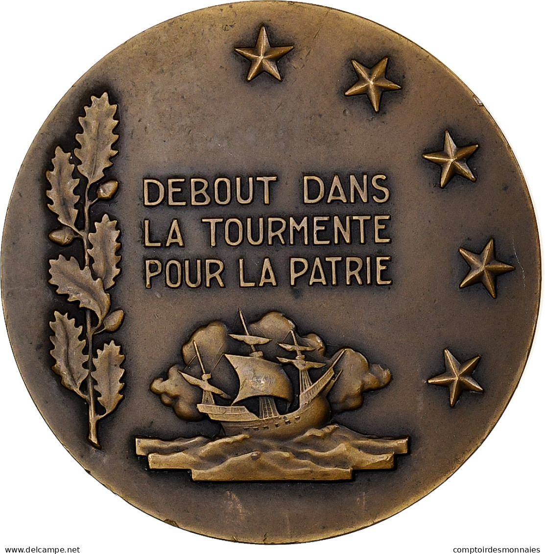 France, Médaille, François Darlan, Amiral De La Flotte, Bronze, Guiraud, SPL - Sonstige & Ohne Zuordnung