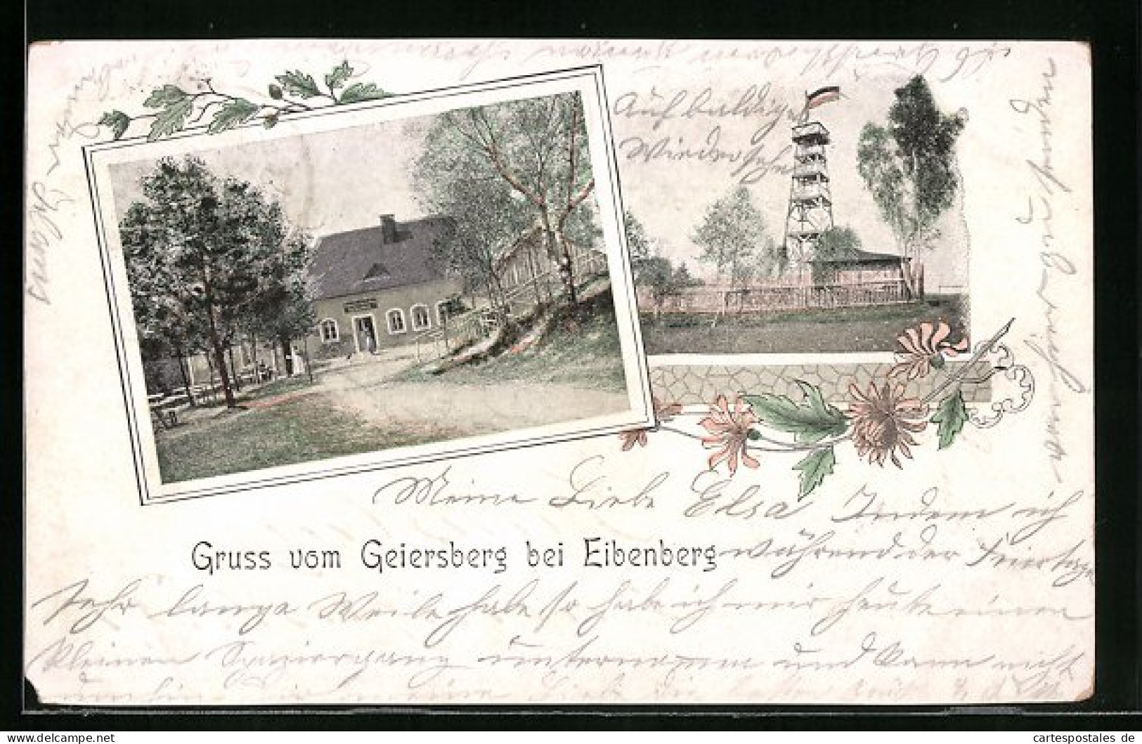 AK Eibenberg, Gasthaus Geiersberg Und Aussichtsturm  - Other & Unclassified