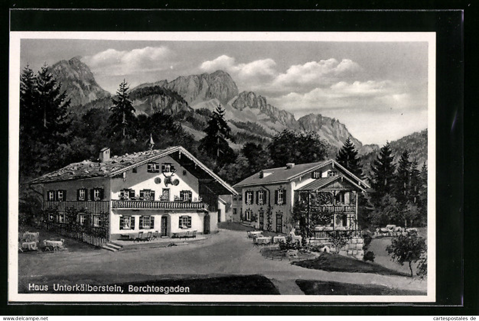 Künstler-AK Hans Pernat Unsign.: Berchtesgaden, Gasthof Unterkälberstein  - Other & Unclassified