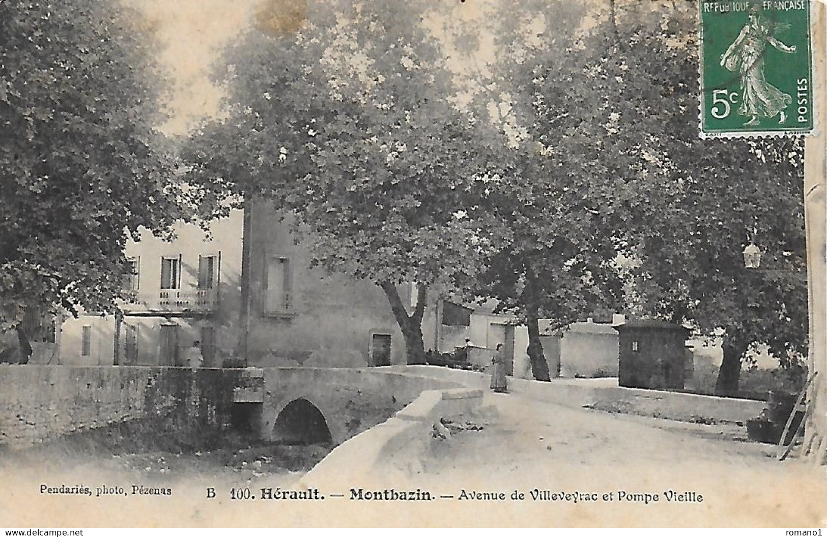 34)    MONTBAZIN  - Avenue De Villeveyrac Et Pompe Vieille - Autres & Non Classés