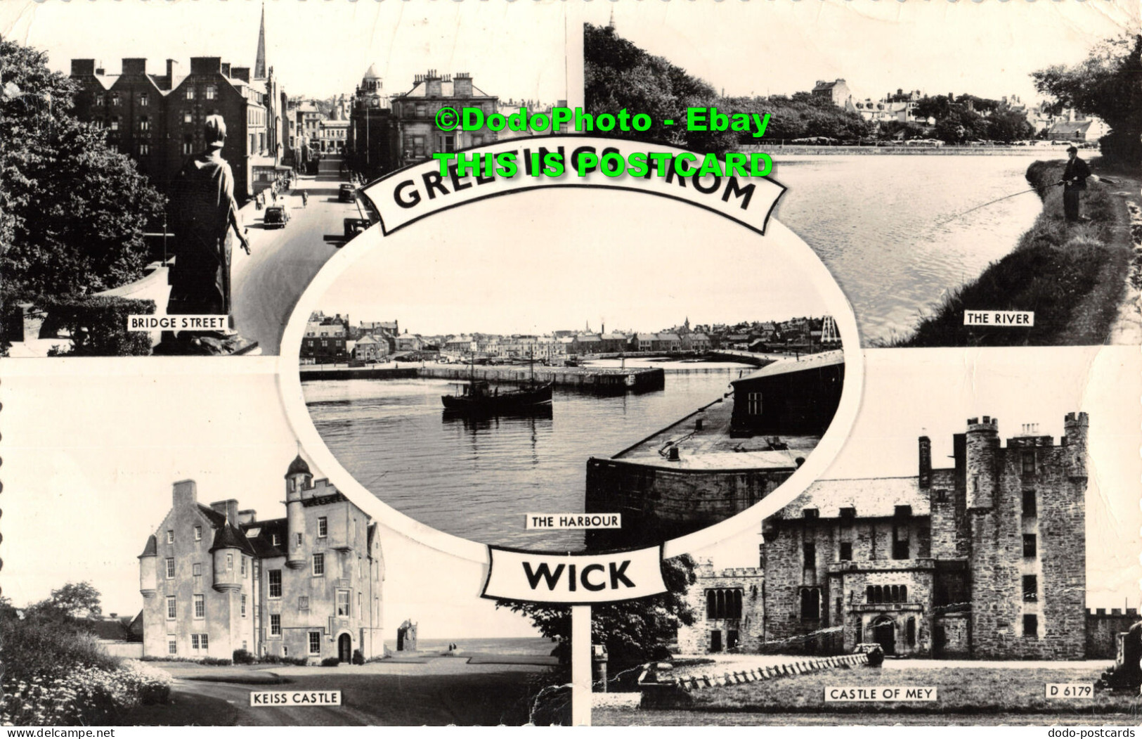 R453138 Greetings From Wick. D6179. Valentines. RP. 1955. Multi View - Welt