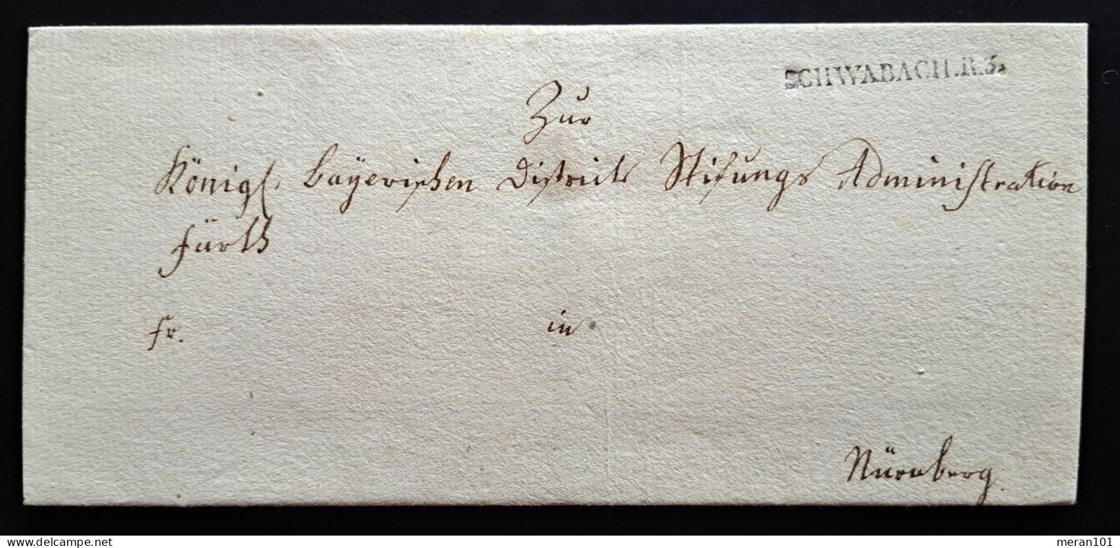 Bayern, Faltbrief SCHWABACH.R.3 Gelaufen Nürnberg - Vorphila - Lettres & Documents