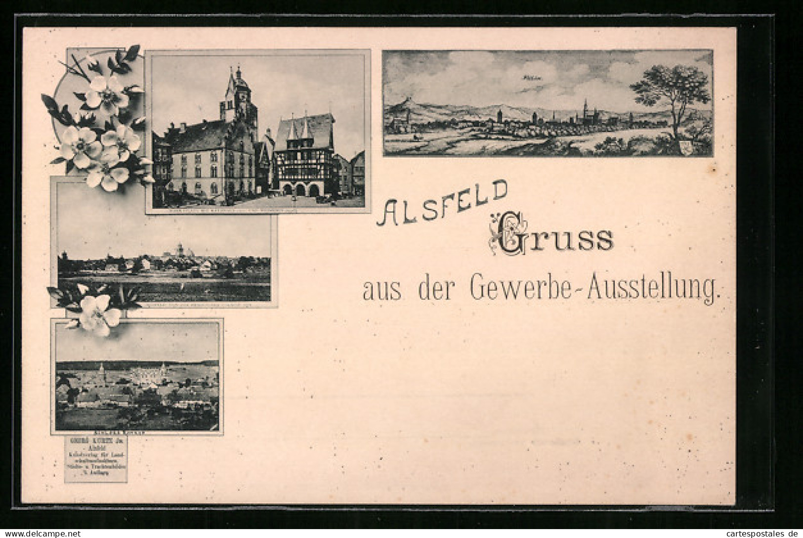 AK Alsfeld, Totalansicht, Gewerbe-Ausstellung, Schloss Romrod  - Expositions