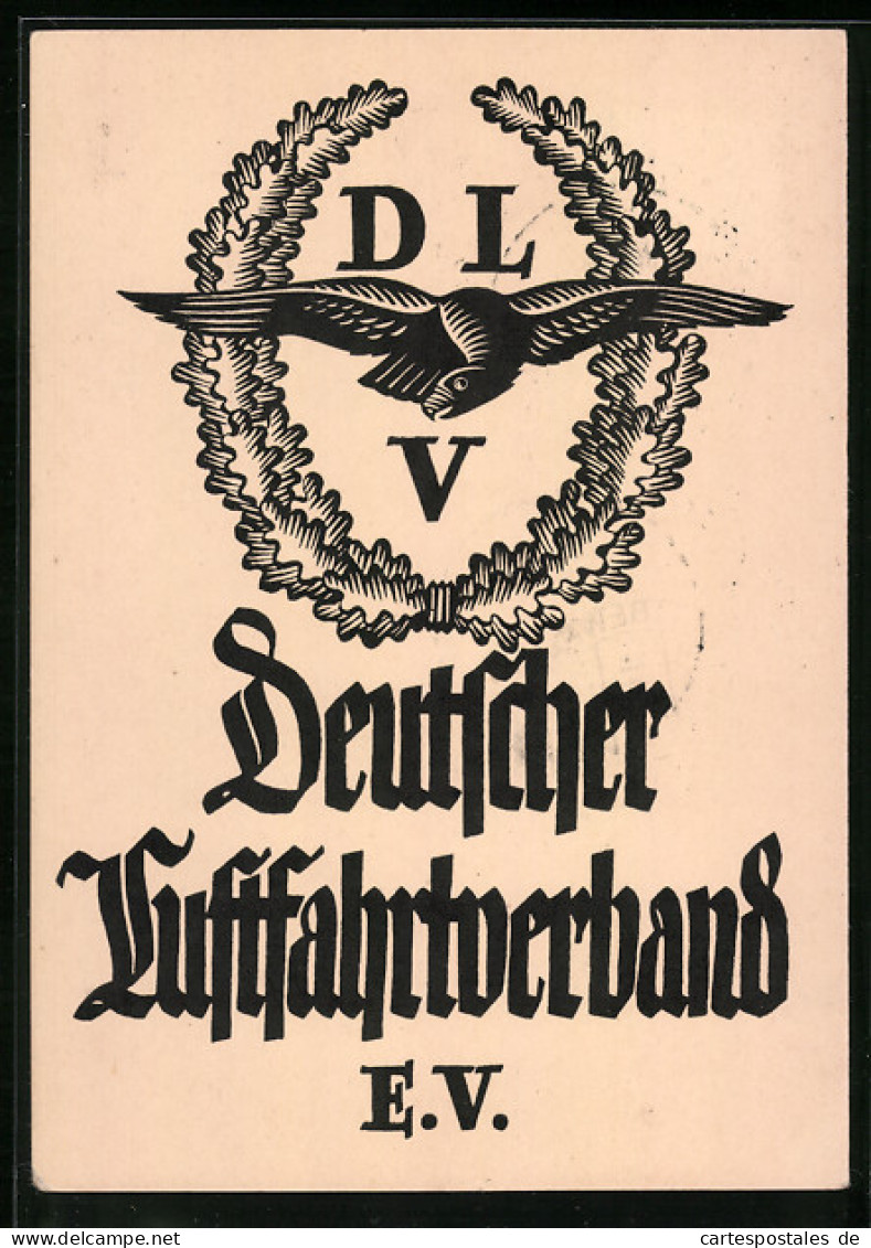 Künstler-AK Mühlhausen, Bad.-Württ. Segelflugwettbewerb 1926, DLV Wappen  - Andere & Zonder Classificatie
