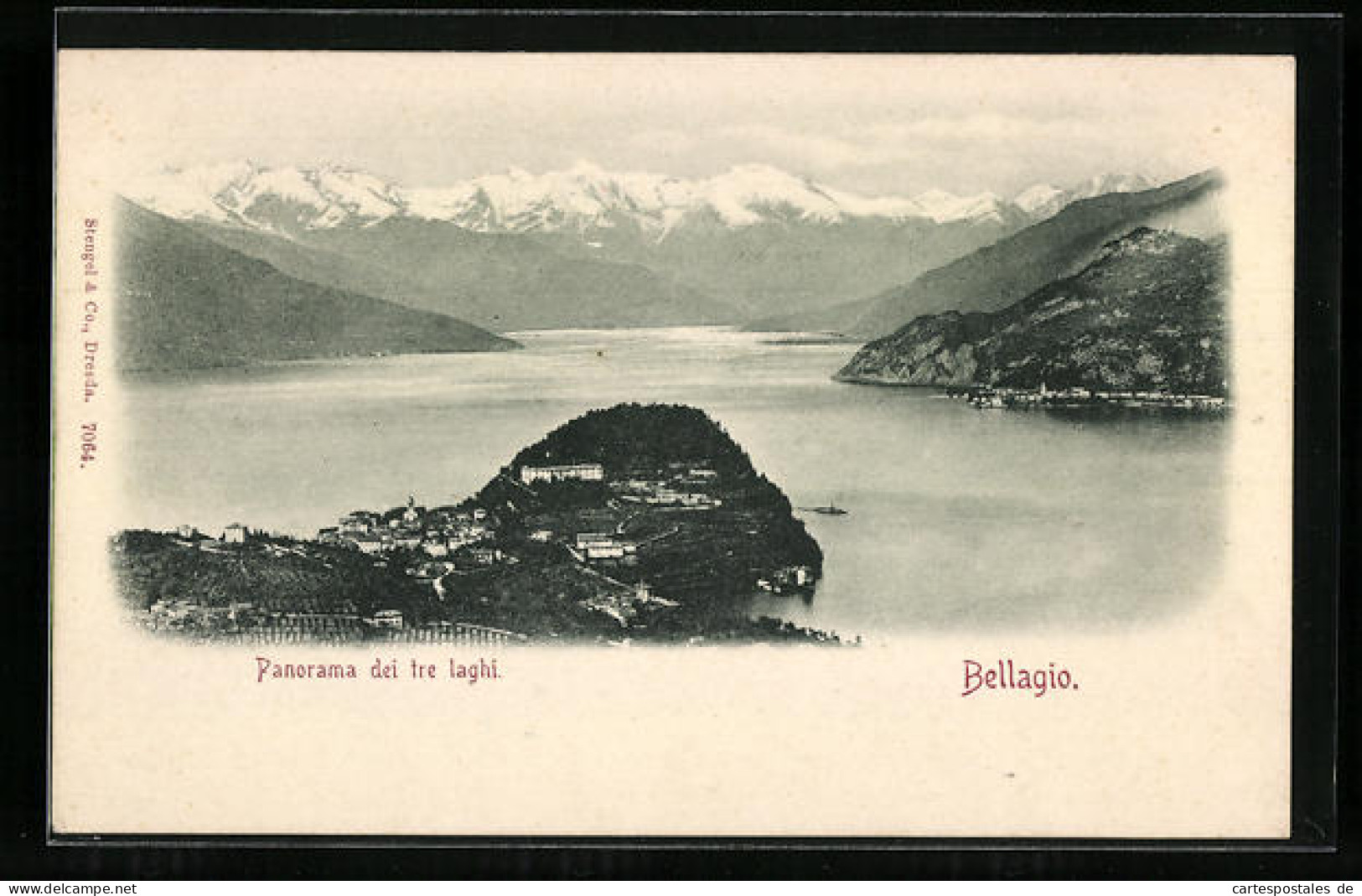Cartolina Bellagio, Panorama Dei Tre Laghi  - Other & Unclassified