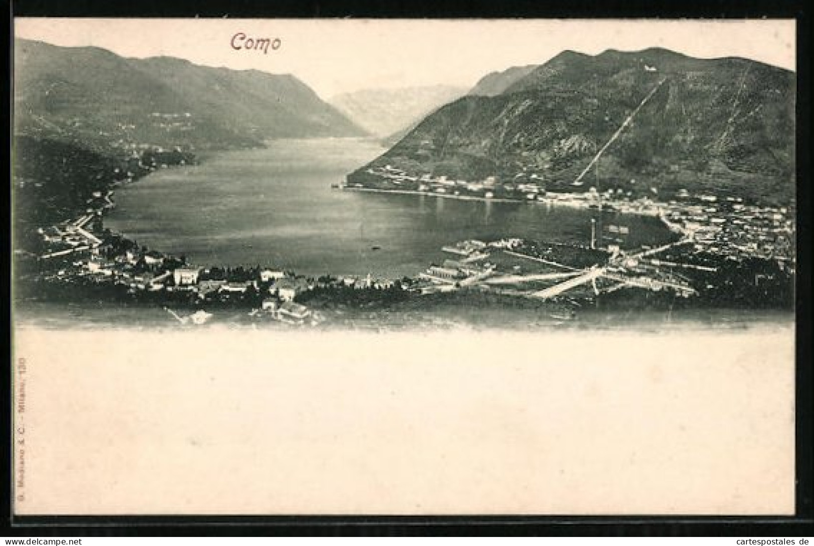 Cartolina Como, Ortsansicht Mit Bergen Und See  - Como