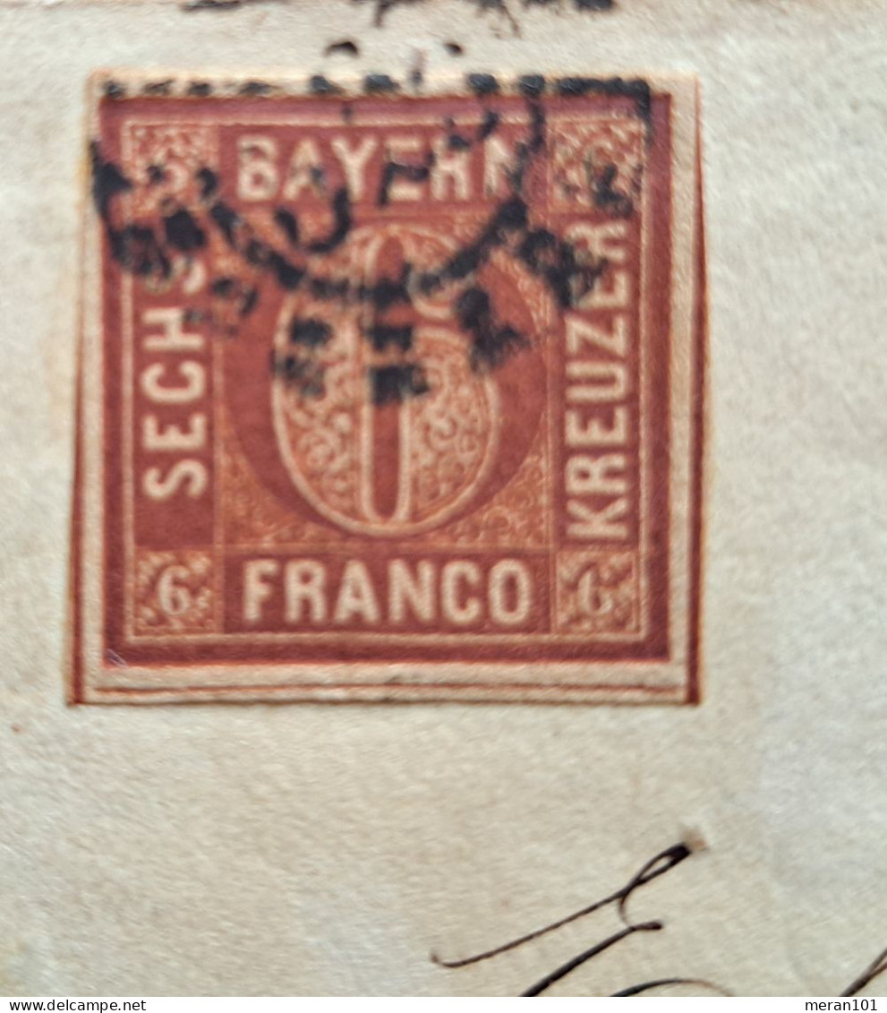 Bayern, Brief MÜNCHEN 26 APR 1862, Mühlkreisstempel Nach Degendorf, 6 Kr. - Cartas & Documentos
