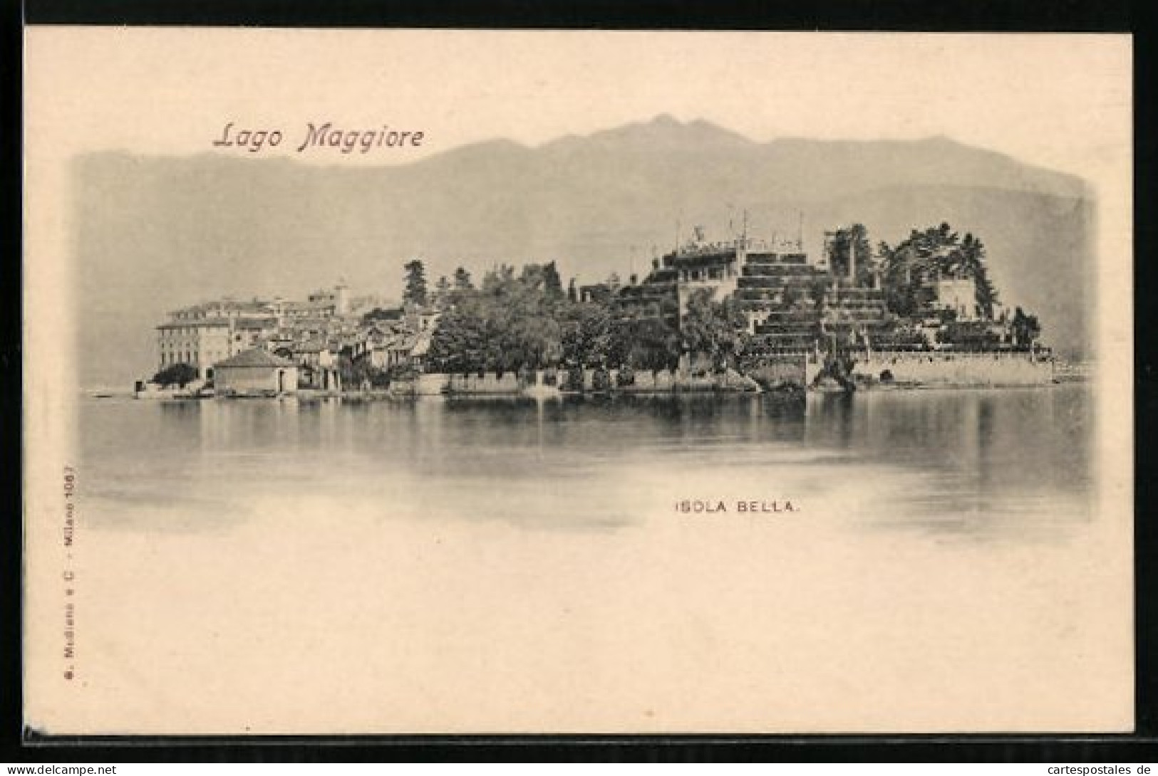 Cartolina Isola Bella /Lago Maggiore, Ortsansicht Mit See  - Sonstige & Ohne Zuordnung