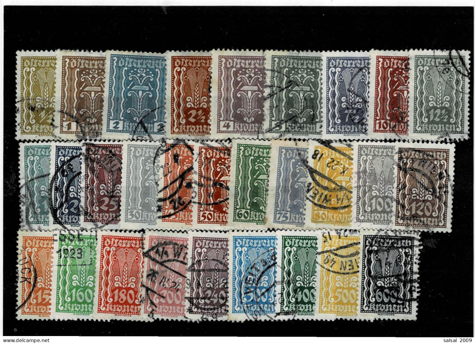 AUSTRIA ,"Simboli Di Industria E Agricoltura",serie Completa Usata ,qualita Ottima - Used Stamps