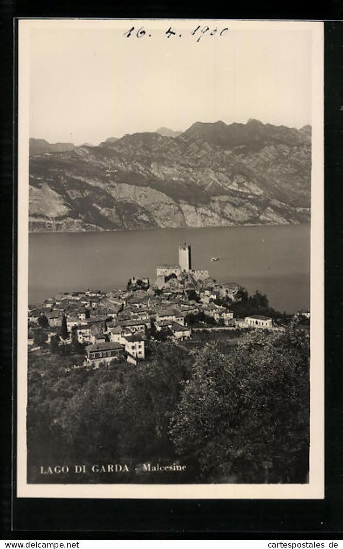 Cartolina Malcesine /Lago Di Garda, Ortsansicht Mit Blick über Den See  - Andere & Zonder Classificatie