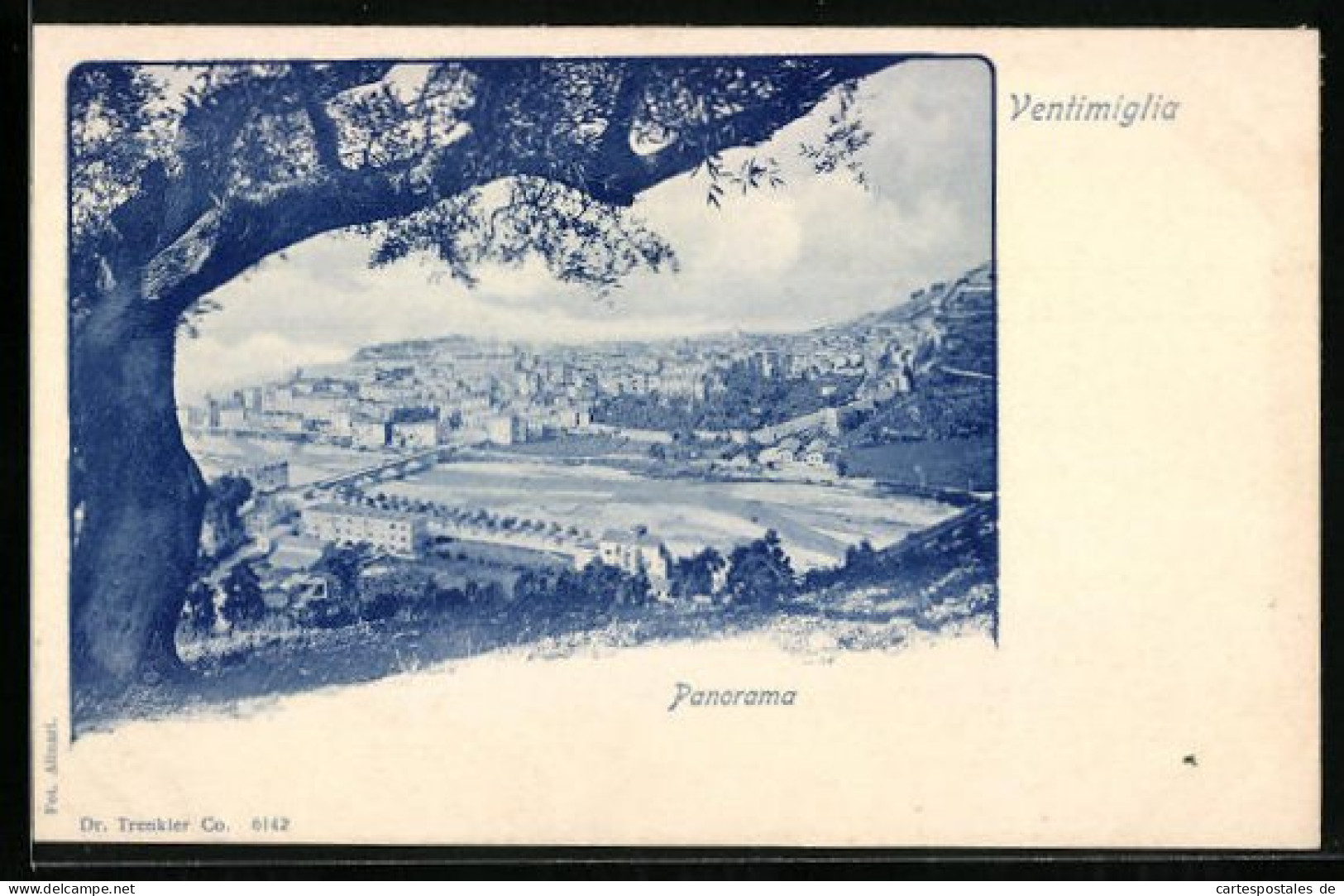 Cartolina Ventimiglia, Panorama Aus Der Vogelschau  - Otros & Sin Clasificación