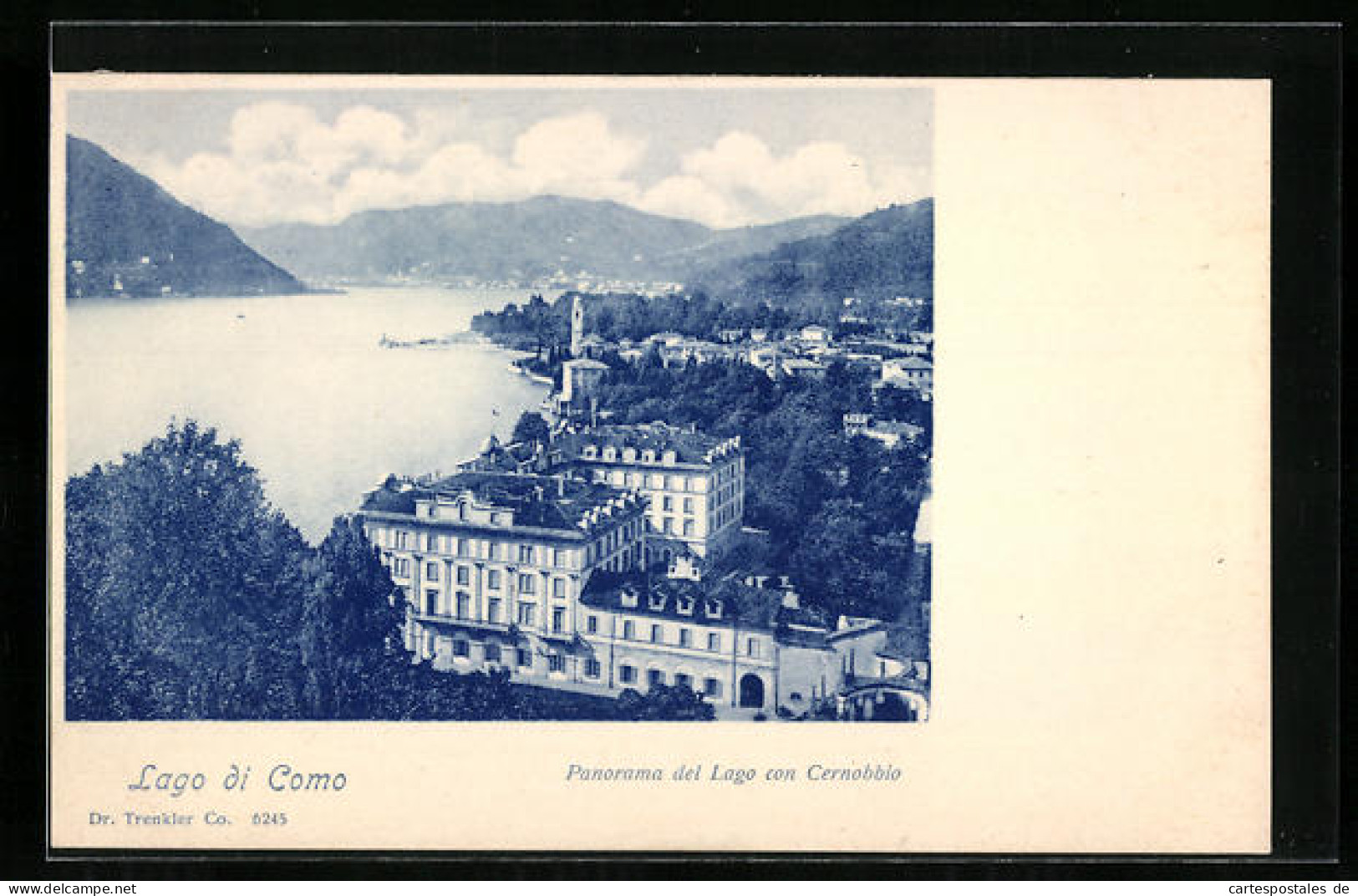 Cartolina Cernobbio /Lago Di Como, Panorama Del Lago Con Cernobbio  - Como