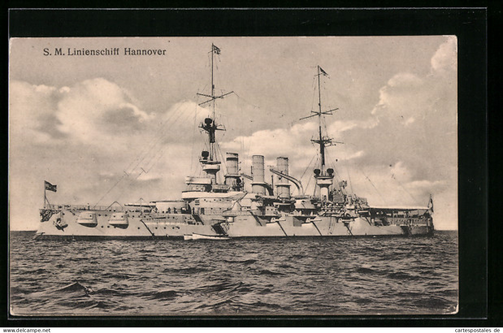 AK Kriegsschiff S. M. Hannover Auf Hoher See  - Oorlog