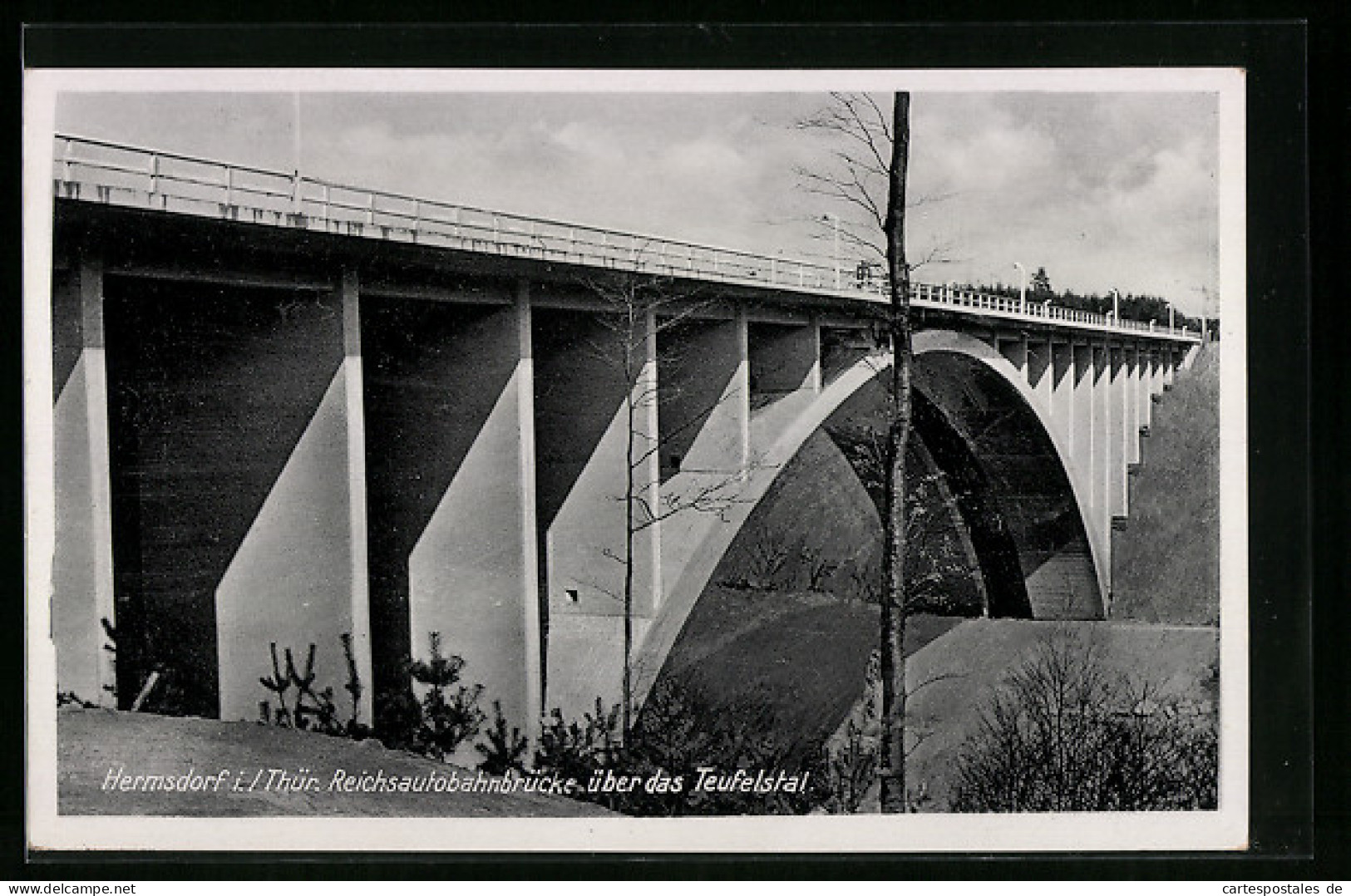 AK Hermsdorf, Reichsautobahnbrücke über Das Teufelstal  - Other & Unclassified