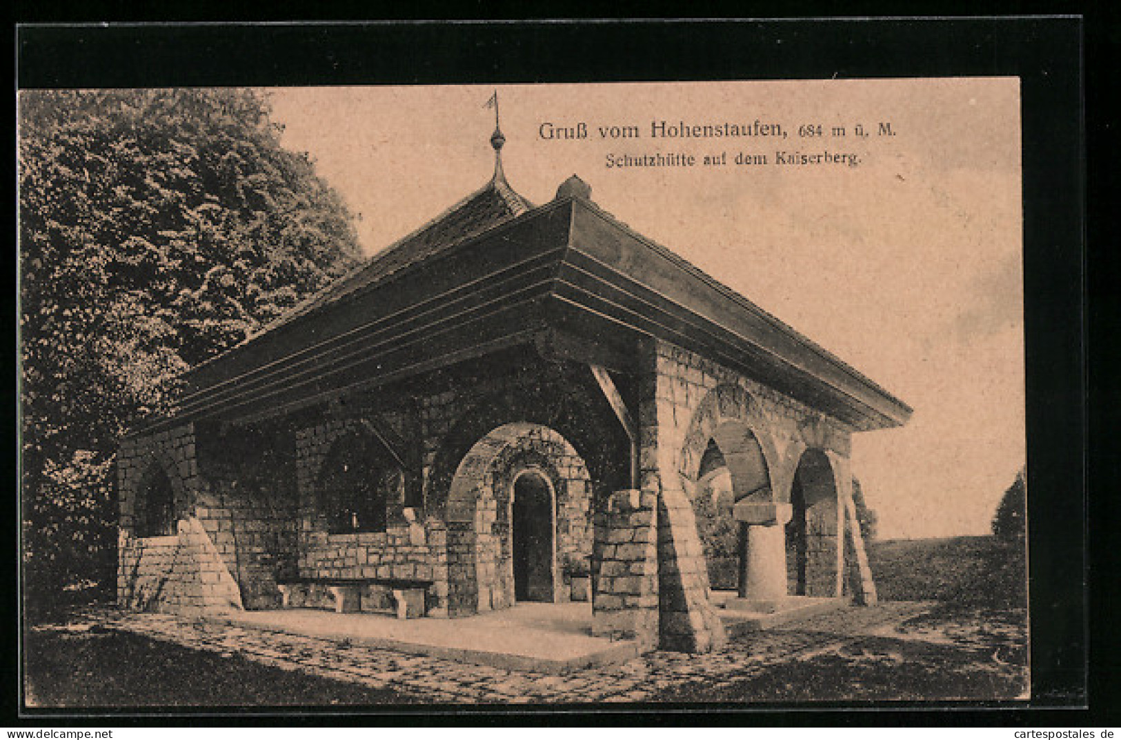 AK Göppingen, Schutzhütte Auf Dem Kaiserberg, Hohenstaufen  - Goeppingen