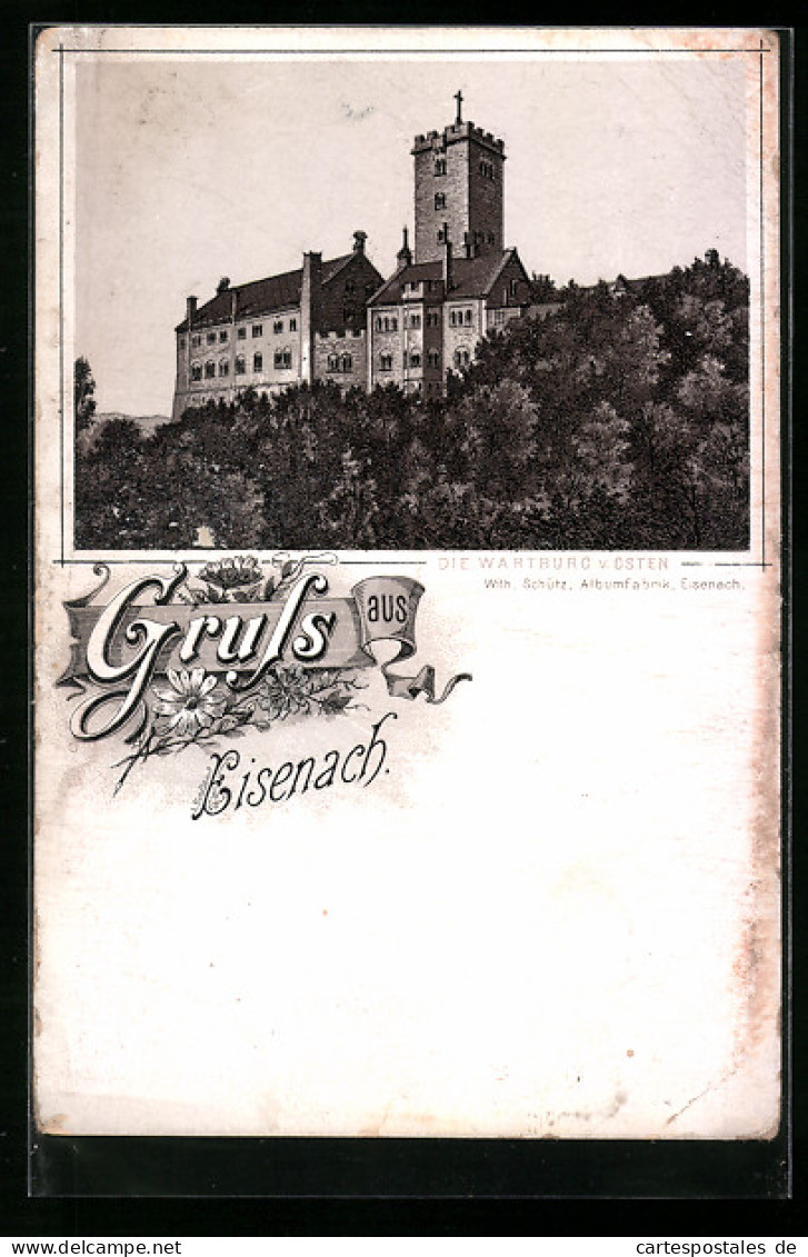 Lithographie Eisenach, Die Wartburg Von Osten  - Other & Unclassified