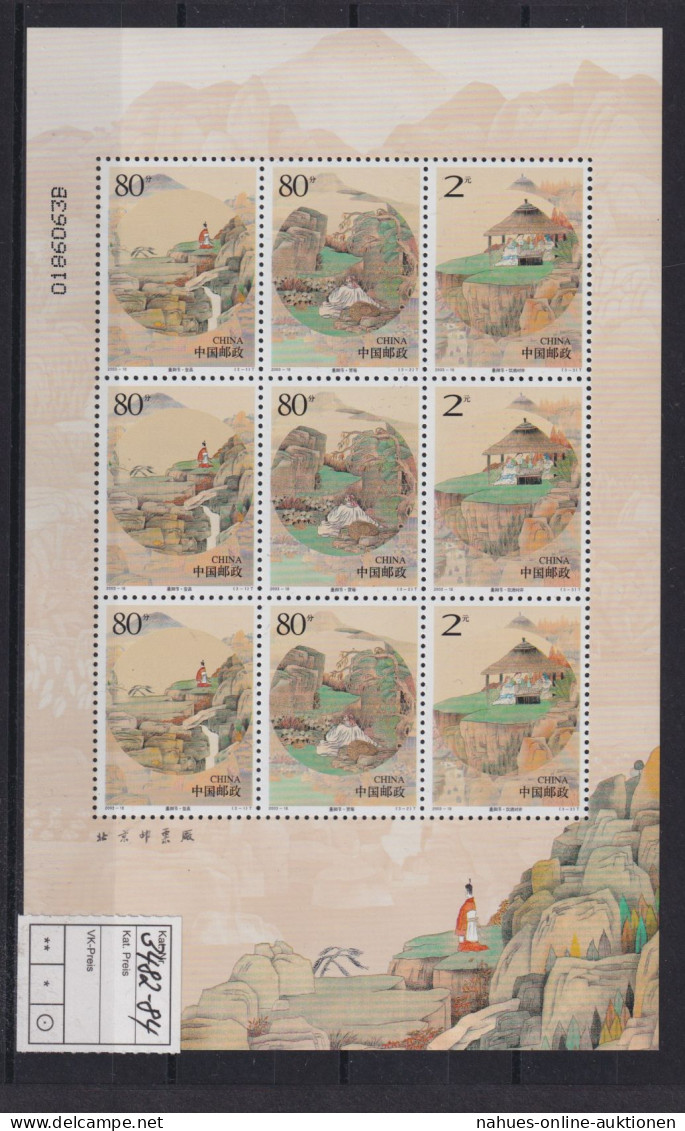 Briefmarken China VR Volksrepublik 3482-3484 Kleinbogen Chongyang Fest - Neufs