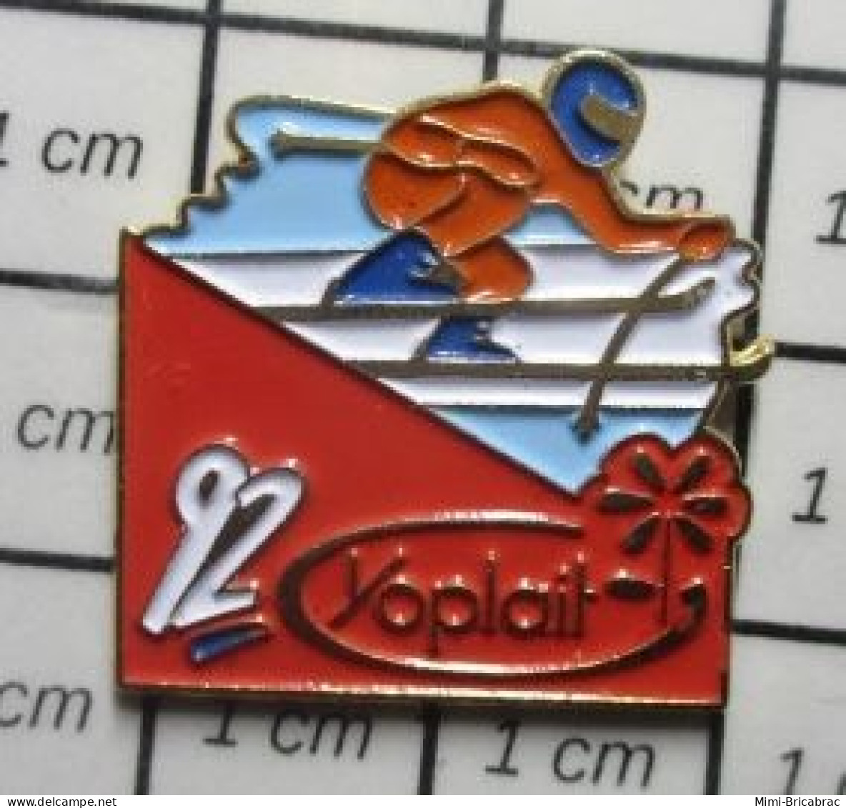 912e Pin's Pins / Beau Et Rare / THEME : JEUX OLYMPIQUES / 1992 ALBERTVILLE YOPLAIT SKI DESCENTE - Olympische Spelen