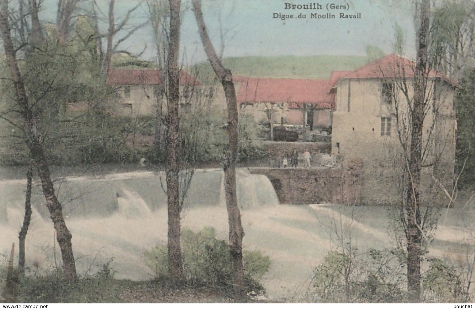 C13-32) BROUILH  - GERS - DIGUE DU MOULIN RAVAIL - ANIMEE - ( 2 SCANS ) - Other & Unclassified