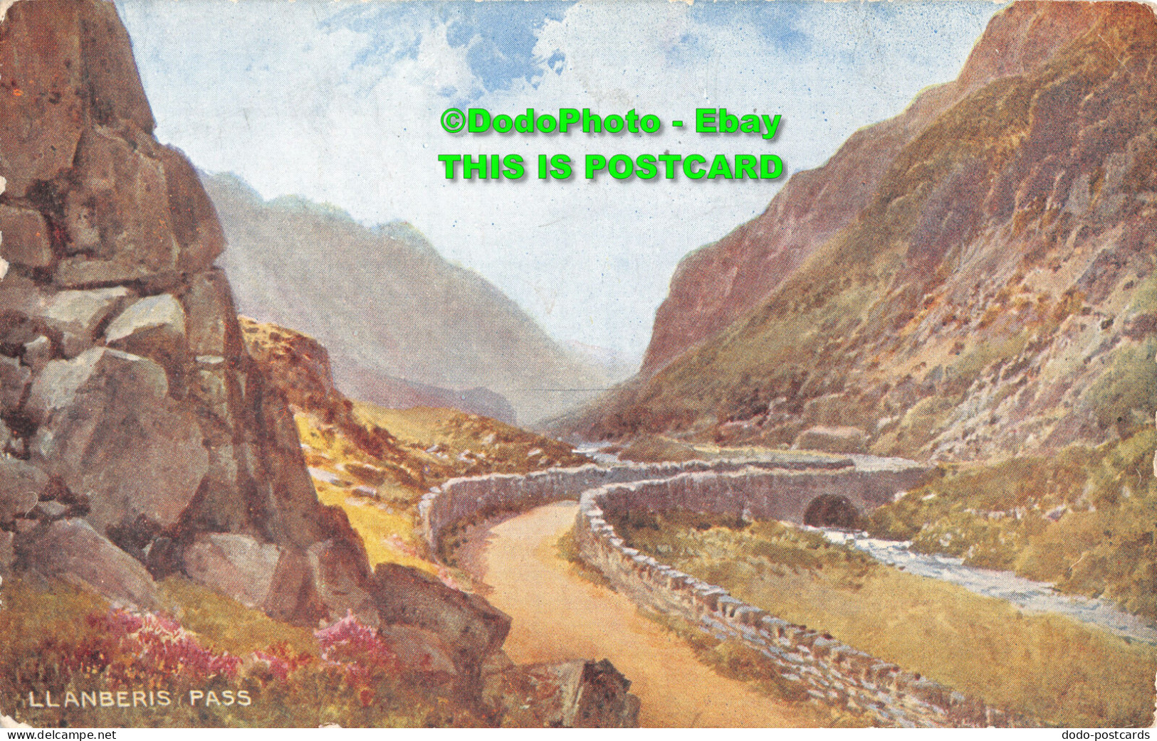 R453217 Llanberis Pass. Art Colour. Brian Gerald. A154. Valentines - World