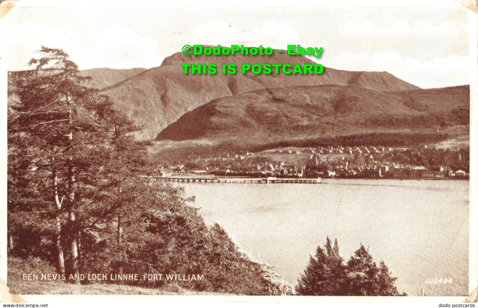 R453225 Ben Nevis And Loch Linnhe. Fort William. 223494. Photo Brown. Valentines - World