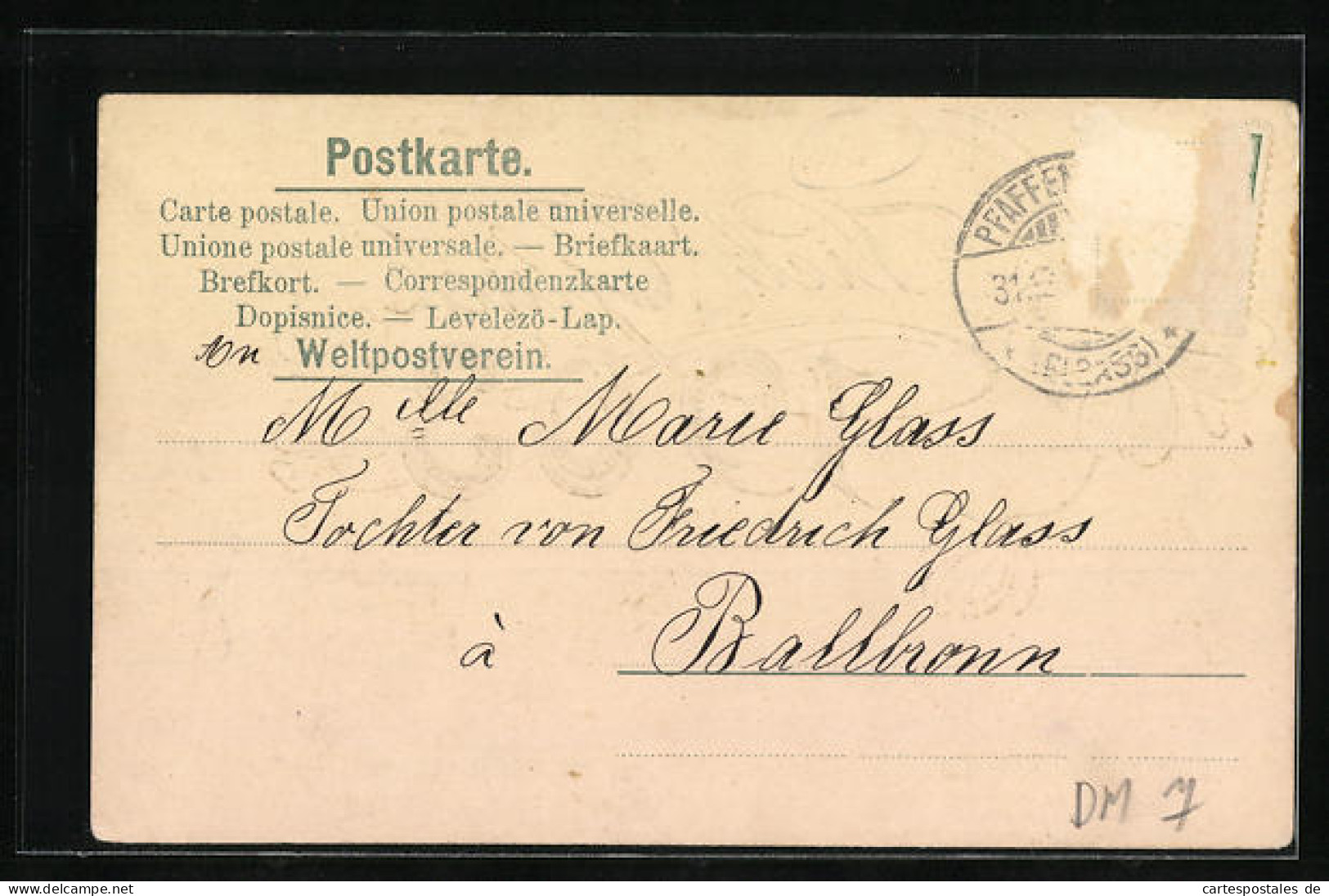 AK Viel Glück, Jahreszahl 1903 Mit Kleeblättern  - Autres & Non Classés