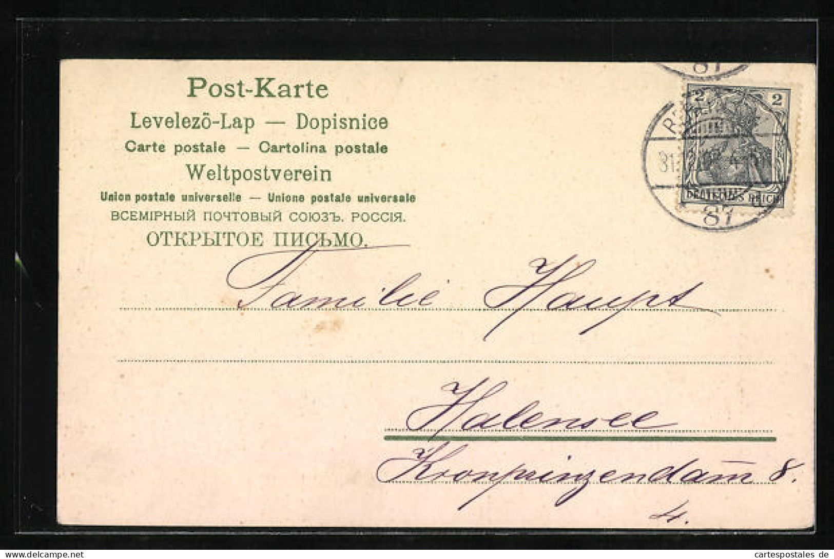 AK Jahreszahl 1903 Auf Dem Segel Des Blumenbootes, Kleeblätter  - Autres & Non Classés
