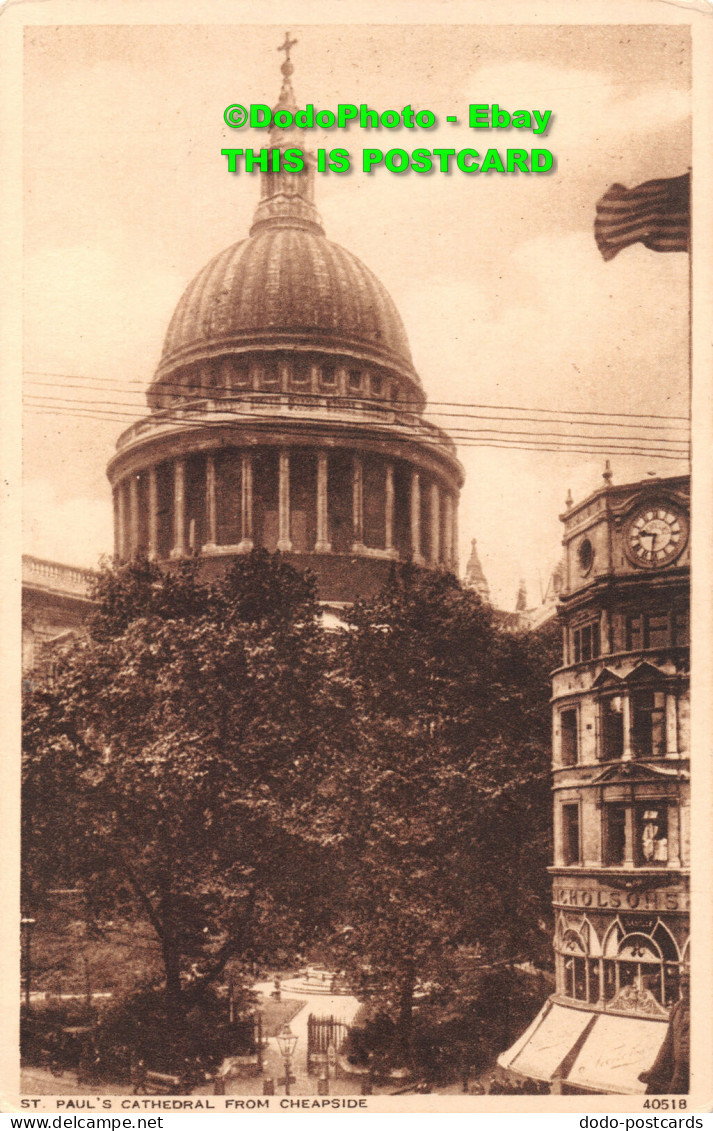 R453006 St. Pauls Cathedral From Cheapside. 40518. Photochrom - Monde