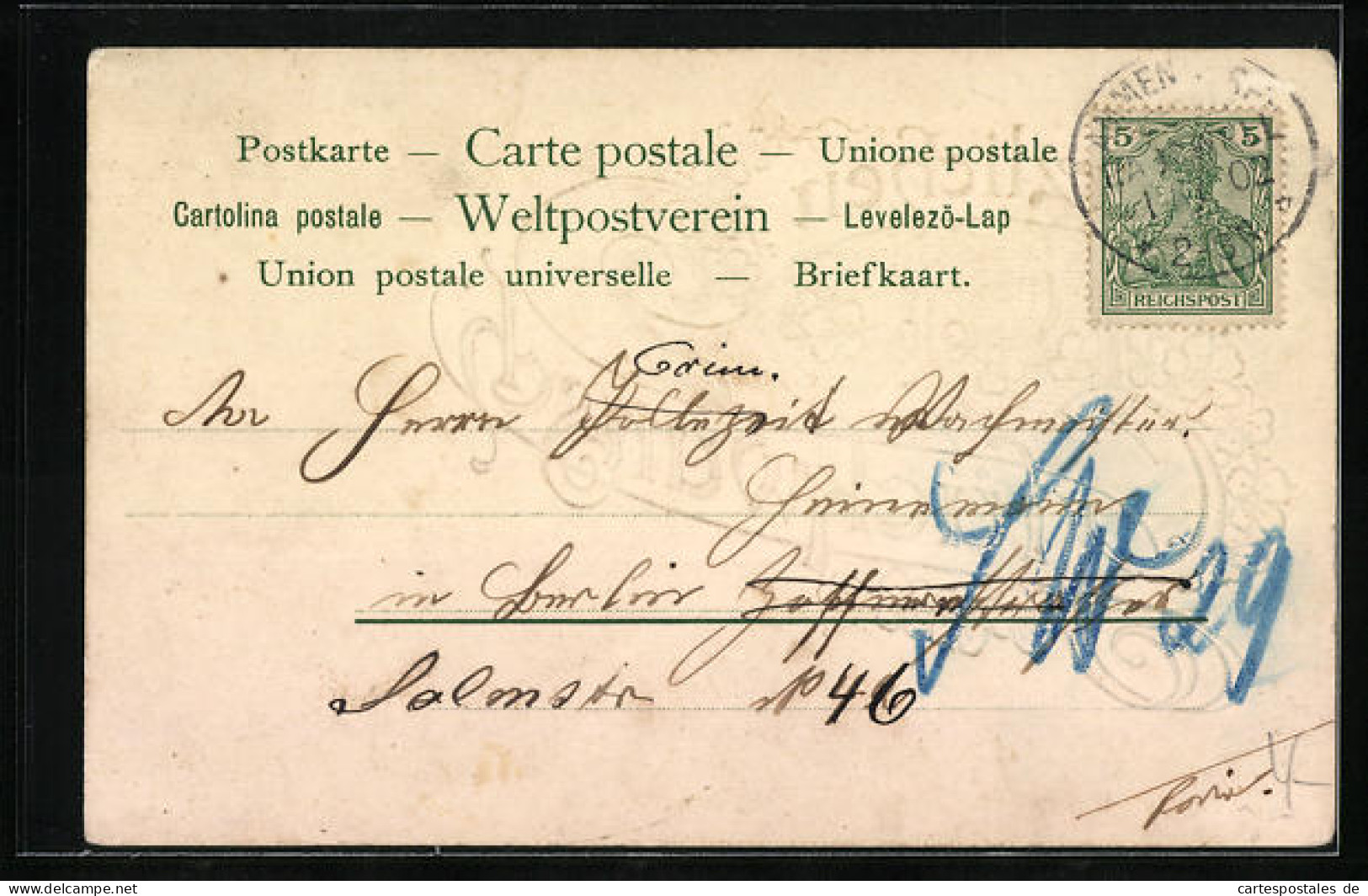 AK Jahreszahl 1902 Mit Blüten  - Other & Unclassified