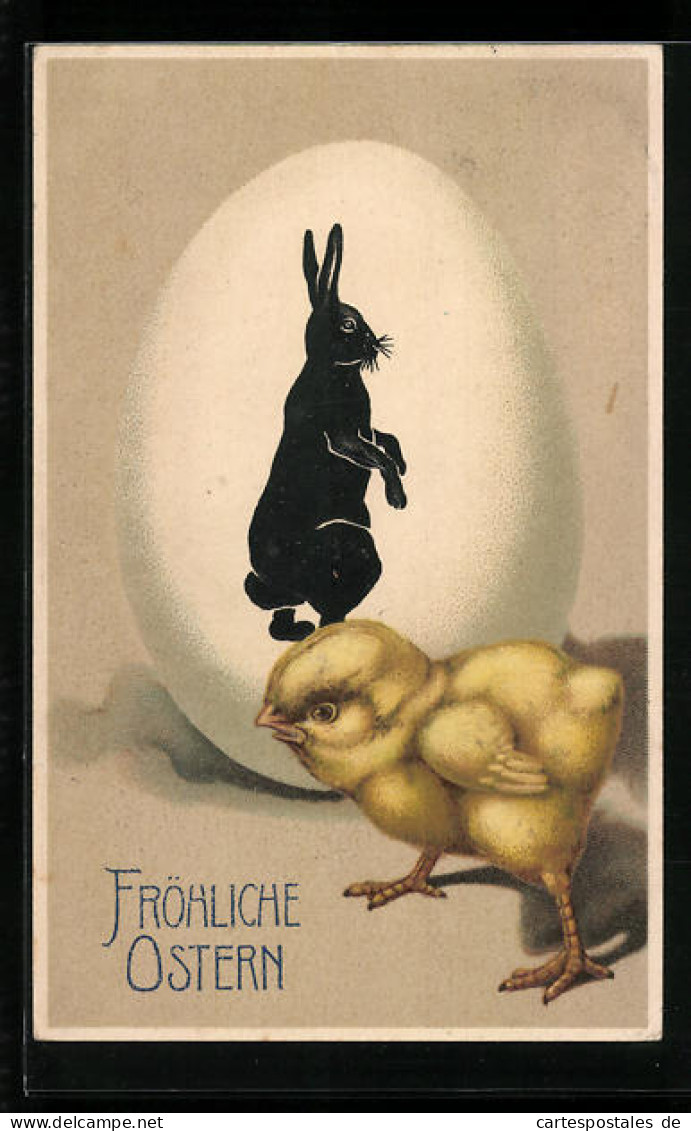 AK Osterhase Und Osterküken  - Ostern