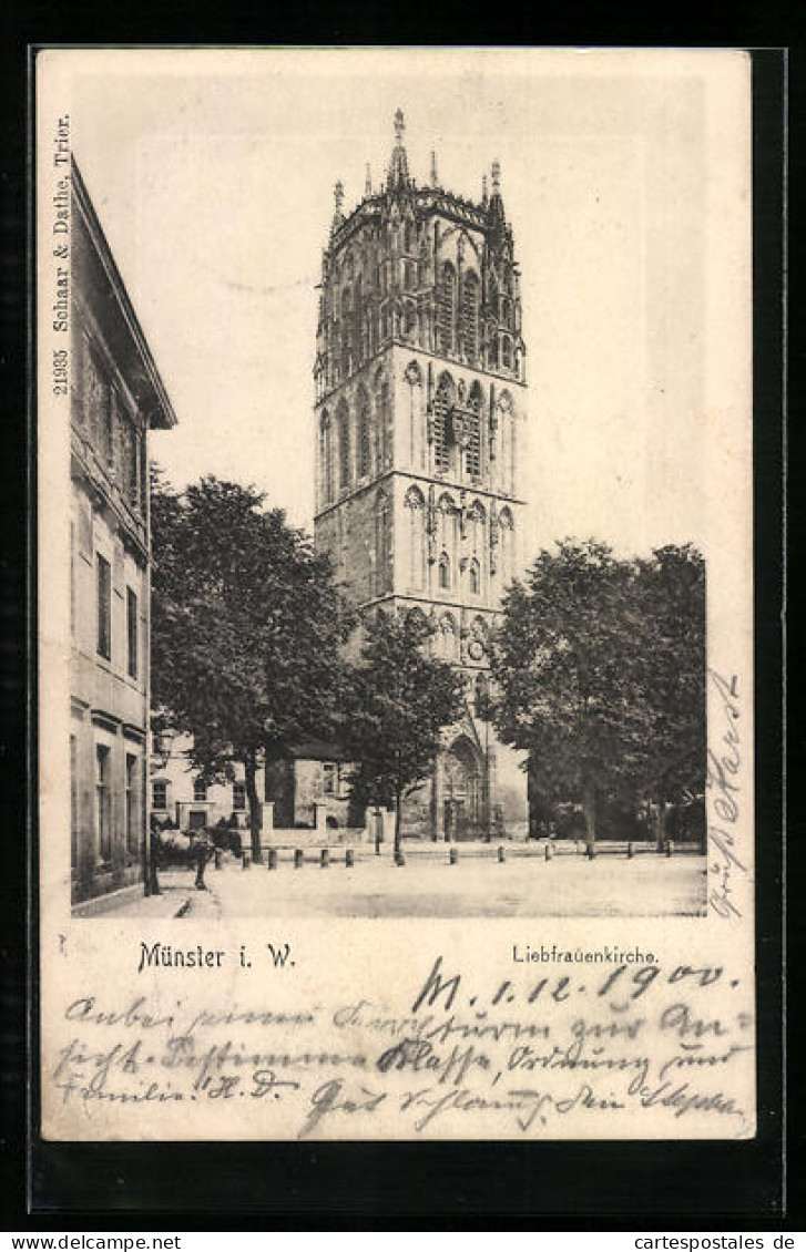 AK Münster I. W., Blick Zur Liebfrauenkirche  - Münster